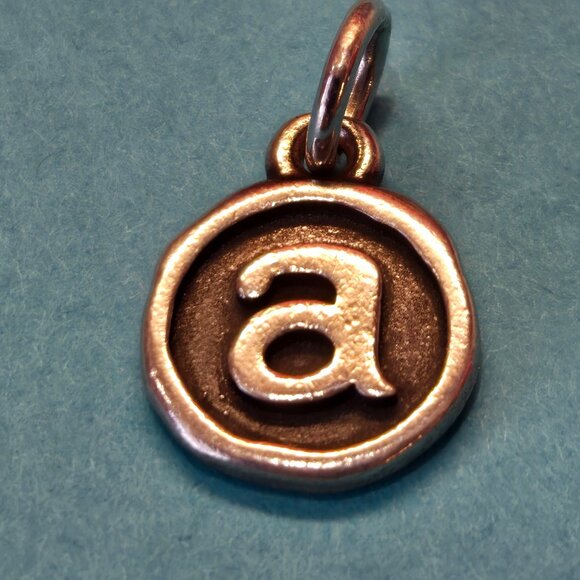 James Avery Vintage Type Initial A Charm - Picture 1 of 5